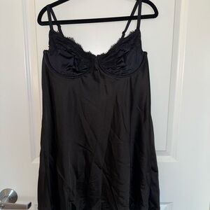 Abercrombie Black Lace Trim Chemise